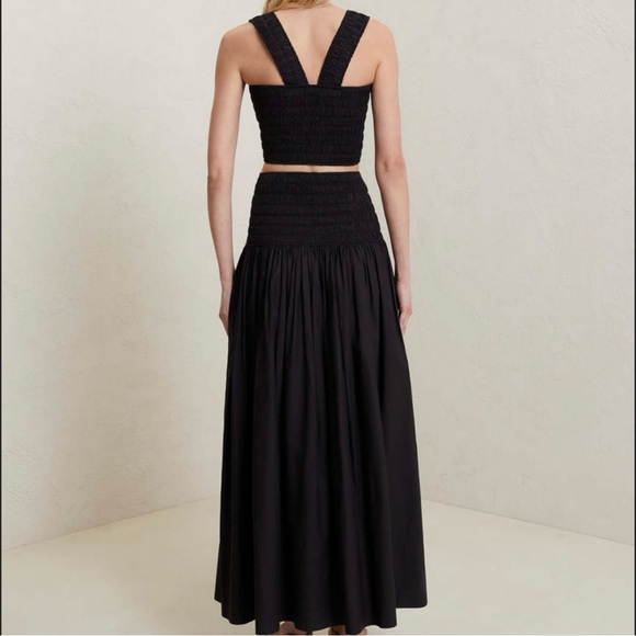 NWOT A.L.C. Cielo Smocked Racerback Cropped Tank Top in Black Size 4 - Picture 5 of 15